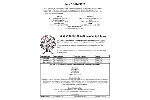 Year C Time After Epiphany 24-25