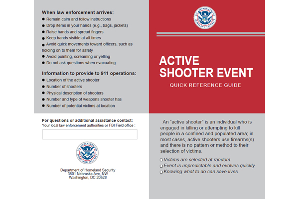 Active Shooter Study Quick Reference