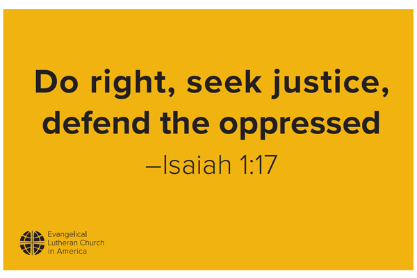 Advocacy Rally Sign 11×17 Isaiah 1 Gold