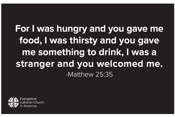 Advocacy Rally Sign 11×17 Matthew 25 Black