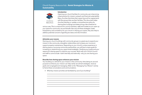 Rental Strategies for Mission & Sustainability