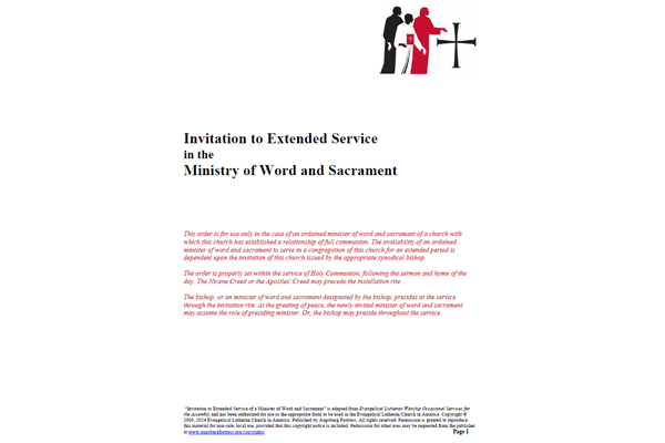 Invitation to Extended Service in the Ministry of Word and Sacrament (docx)