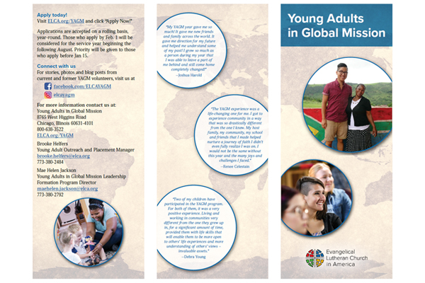 Young Adults in Global Mission Brochure